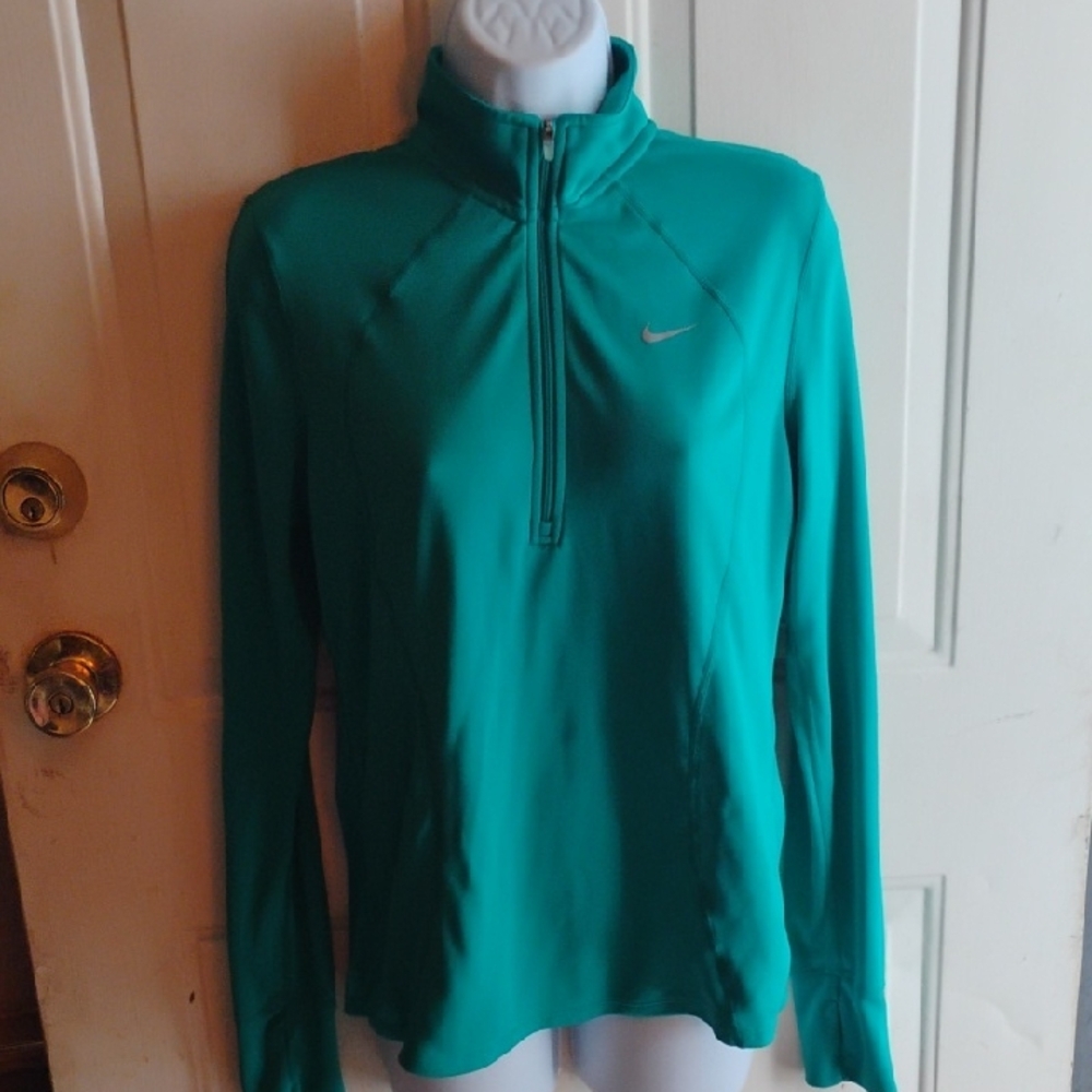 Nike Turquoise Half-Zip Pullover Dri Fit